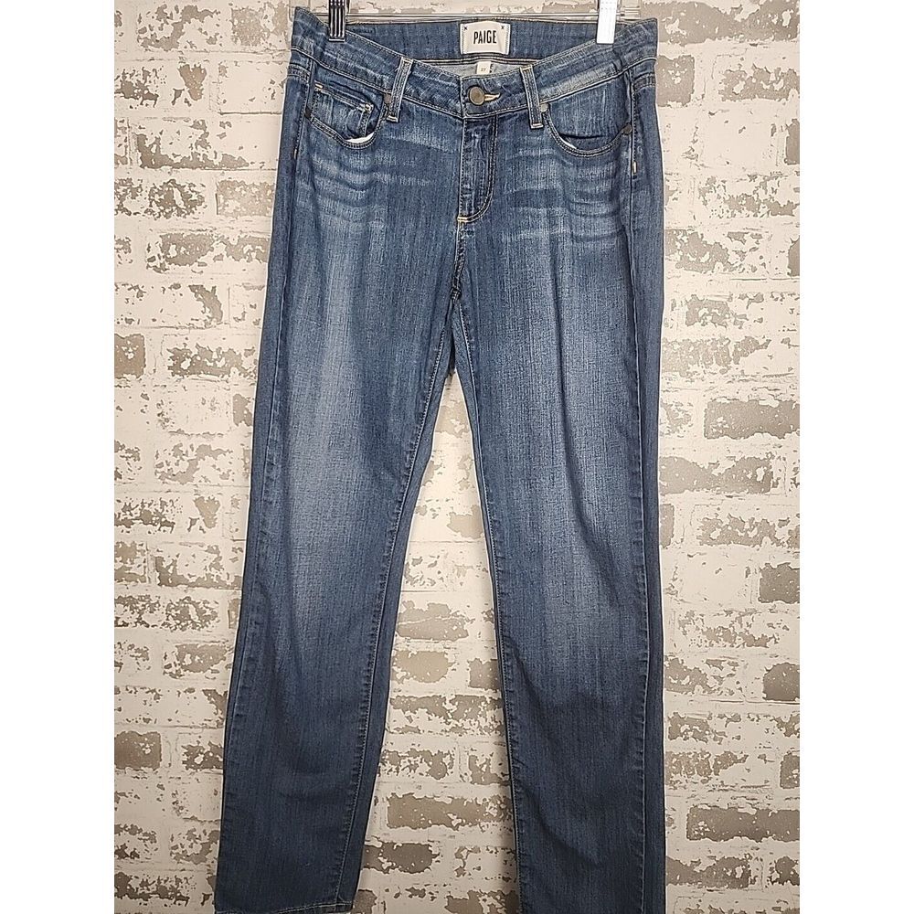 Paige‎ Jeans Womens Size 27 Blue Denim Stretch Straight Skyline